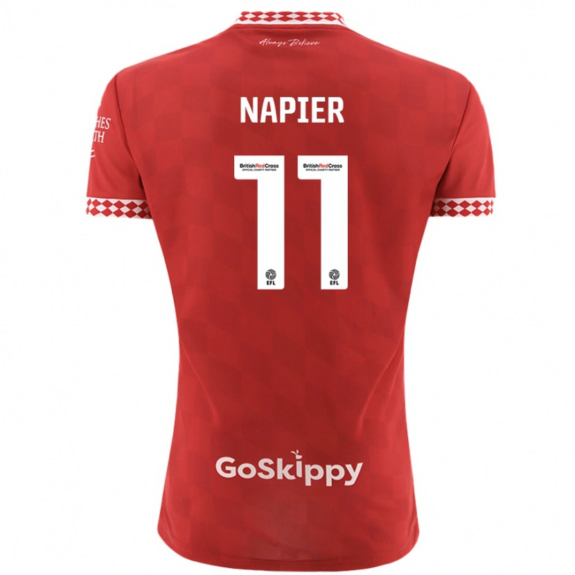 Danxen Niño Camiseta Jamie-Lee Napier #11 Rojo 1ª Equipación 2024/25 La Camisa