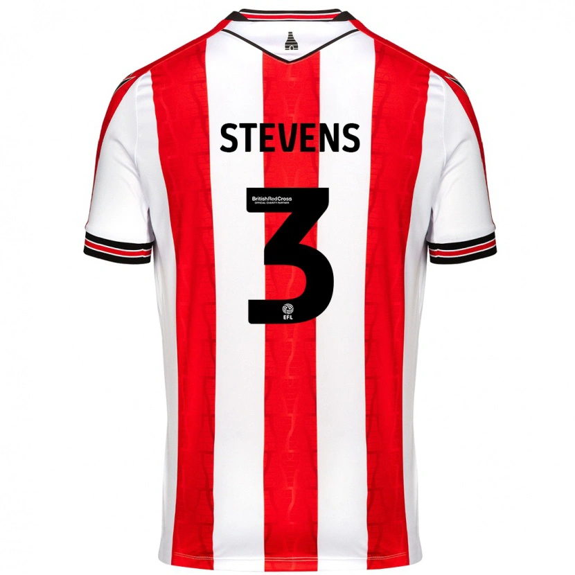 Danxen Niño Camiseta Enda Stevens #3 Rojo Blanco 1ª Equipación 2024/25 La Camisa