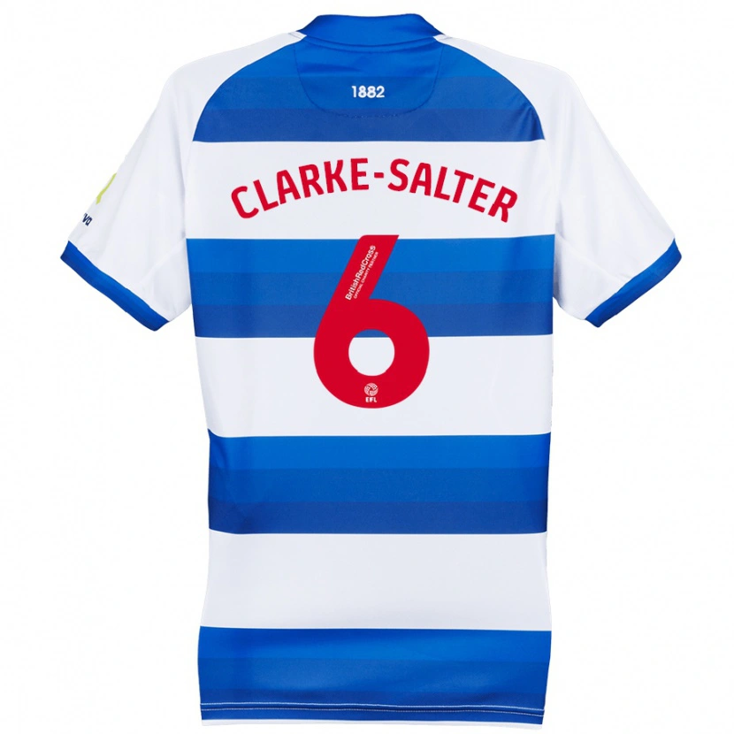 Danxen Niño Camiseta Jake Clarke-Salter #6 Blanco Azul 1ª Equipación 2024/25 La Camisa
