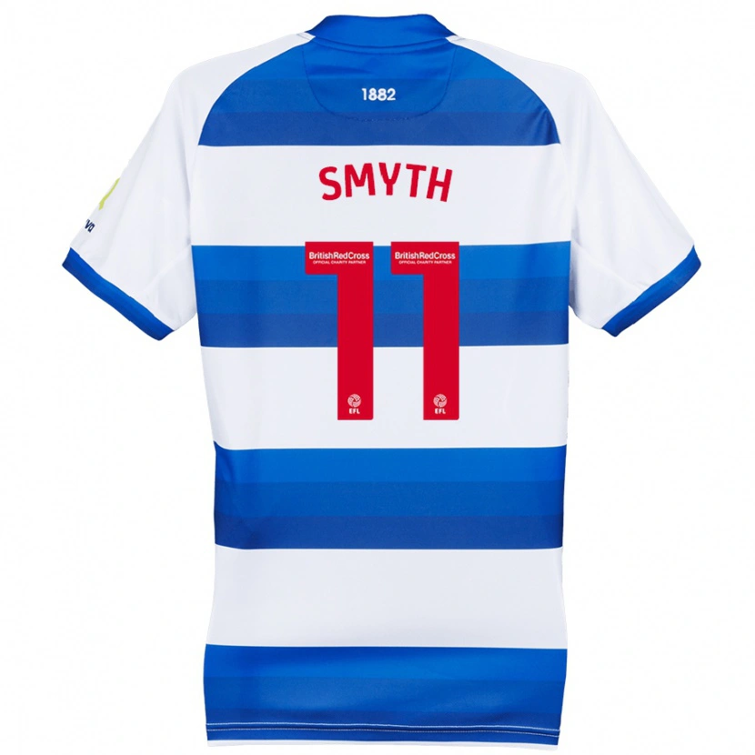 Danxen Niño Camiseta Paul Smyth #11 Blanco Azul 1ª Equipación 2024/25 La Camisa