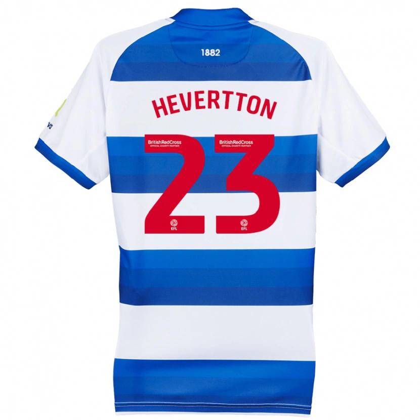 Danxen Niño Camiseta Hevertton #23 Blanco Azul 1ª Equipación 2024/25 La Camisa