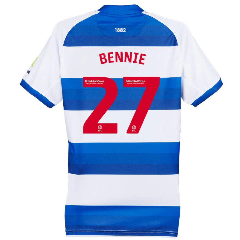 Danxen Niño Camiseta Daniel Bennie #27 Blanco Azul 1ª Equipación 2024/25 La Camisa