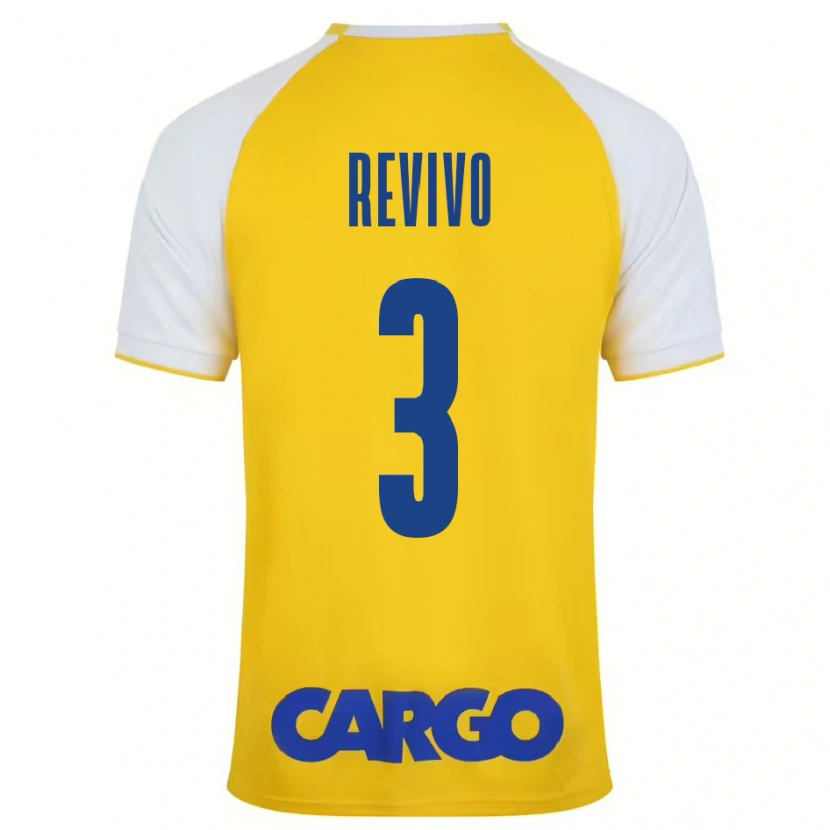 Danxen Niño Camiseta Roy Revivo #3 Amarillo Blanco 1ª Equipación 2024/25 La Camisa