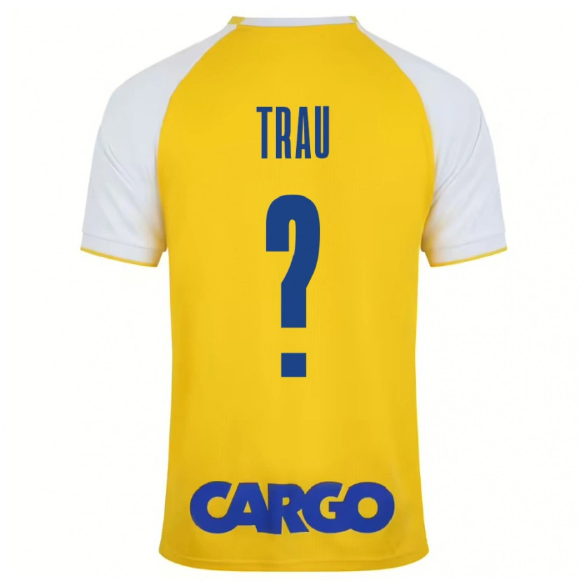 Danxen Niño Camiseta Idan Trau #0 Amarillo Blanco 1ª Equipación 2024/25 La Camisa