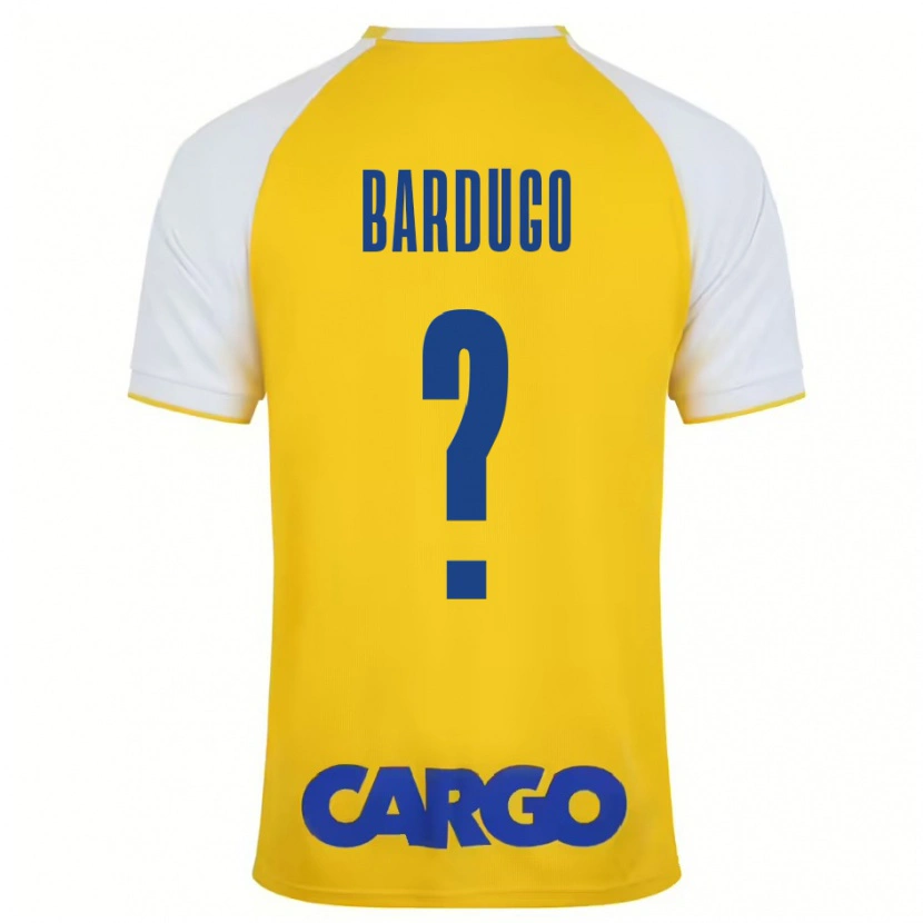 Danxen Niño Camiseta Ori Bardugo #0 Amarillo Blanco 1ª Equipación 2024/25 La Camisa