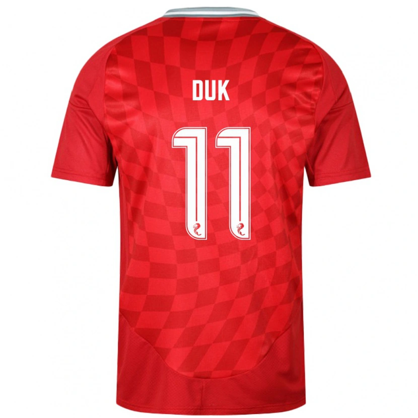Danxen Niño Camiseta Duk #11 Rojo 1ª Equipación 2024/25 La Camisa