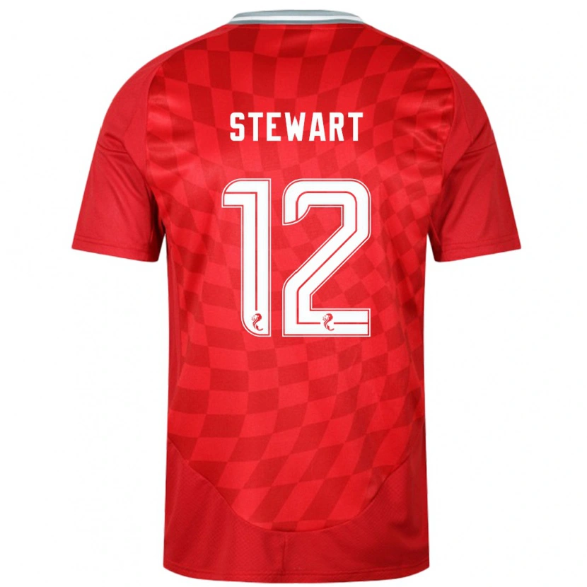 Danxen Niño Camiseta Hannah Stewart #12 Rojo 1ª Equipación 2024/25 La Camisa