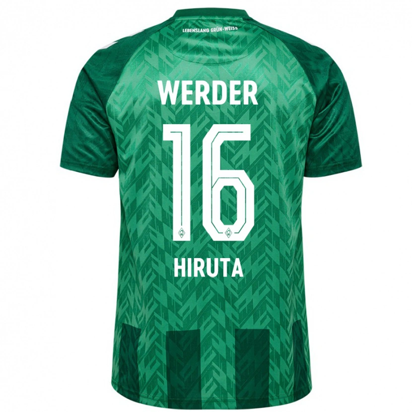 Danxen Niño Camiseta Ikumi Hiruta #16 Verde 1ª Equipación 2024/25 La Camisa