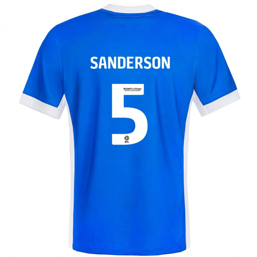 Danxen Niño Camiseta Dion Sanderson #5 Azul Blanco 1ª Equipación 2024/25 La Camisa