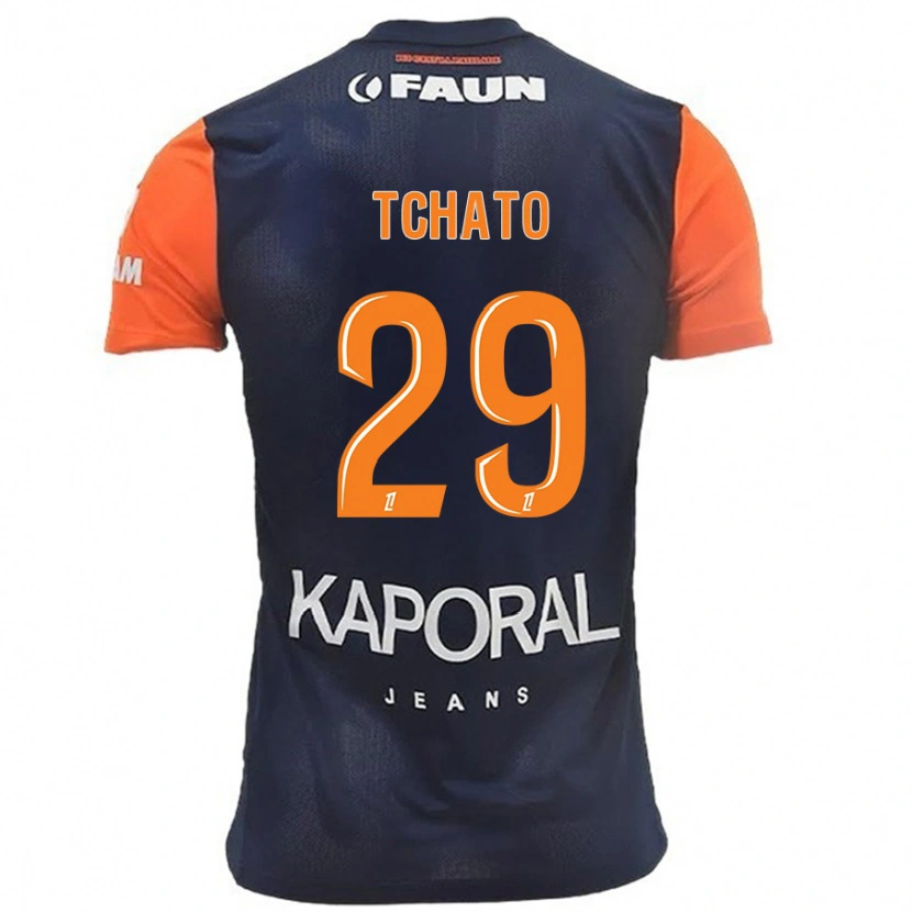 Danxen Niño Camiseta Enzo Tchato #29 Azul Marino Naranja 1ª Equipación 2024/25 La Camisa