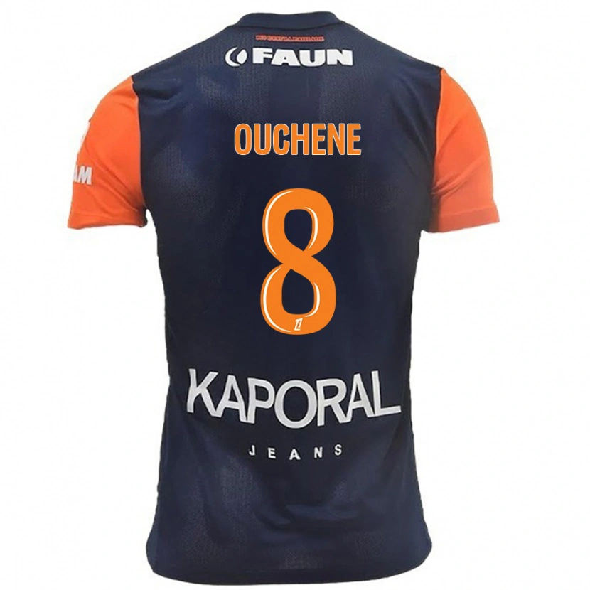Danxen Niño Camiseta Sonia Ouchène #8 Azul Marino Naranja 1ª Equipación 2024/25 La Camisa