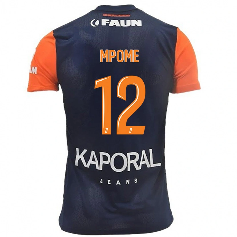 Danxen Niño Camiseta Maelys Mpomé #12 Azul Marino Naranja 1ª Equipación 2024/25 La Camisa