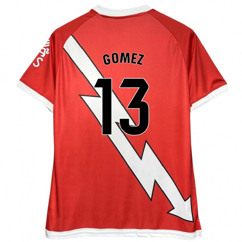 Danxen Niño Camiseta Yohana Gómez #13 Blanco Rojo 1ª Equipación 2024/25 La Camisa