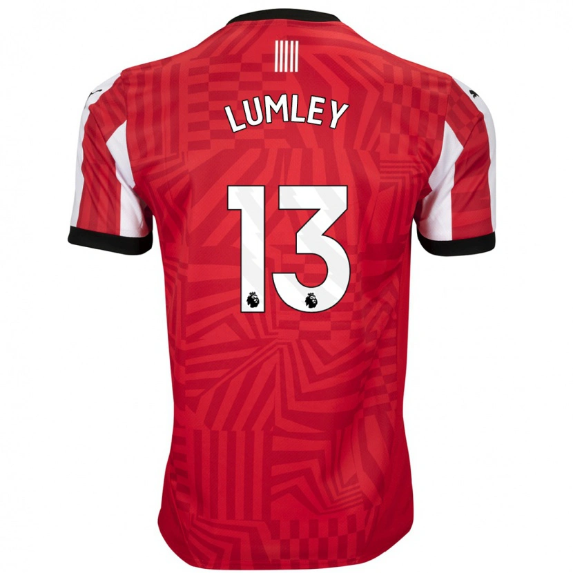 Danxen Niño Camiseta Joe Lumley #13 Rojo Blanco 1ª Equipación 2024/25 La Camisa