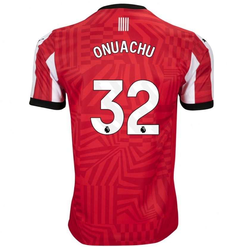 Danxen Niño Camiseta Paul Onuachu #32 Rojo Blanco 1ª Equipación 2024/25 La Camisa