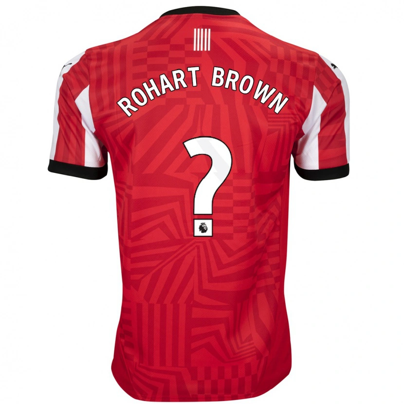Danxen Niño Camiseta Thierry Rohart-Brown #0 Rojo Blanco 1ª Equipación 2024/25 La Camisa
