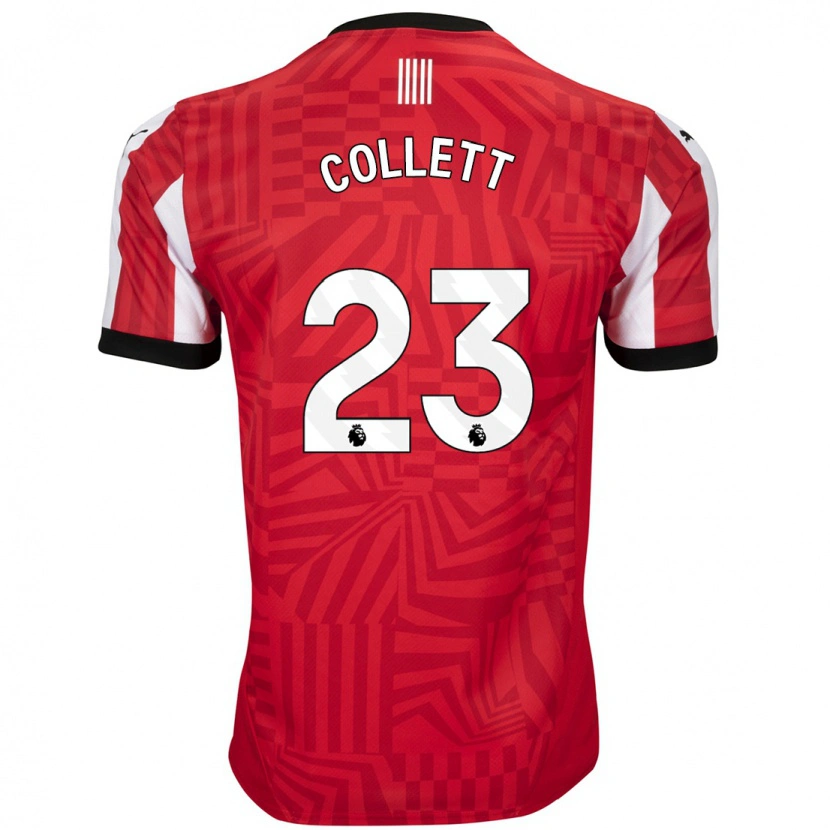 Danxen Niño Camiseta Megan Collett #23 Rojo Blanco 1ª Equipación 2024/25 La Camisa