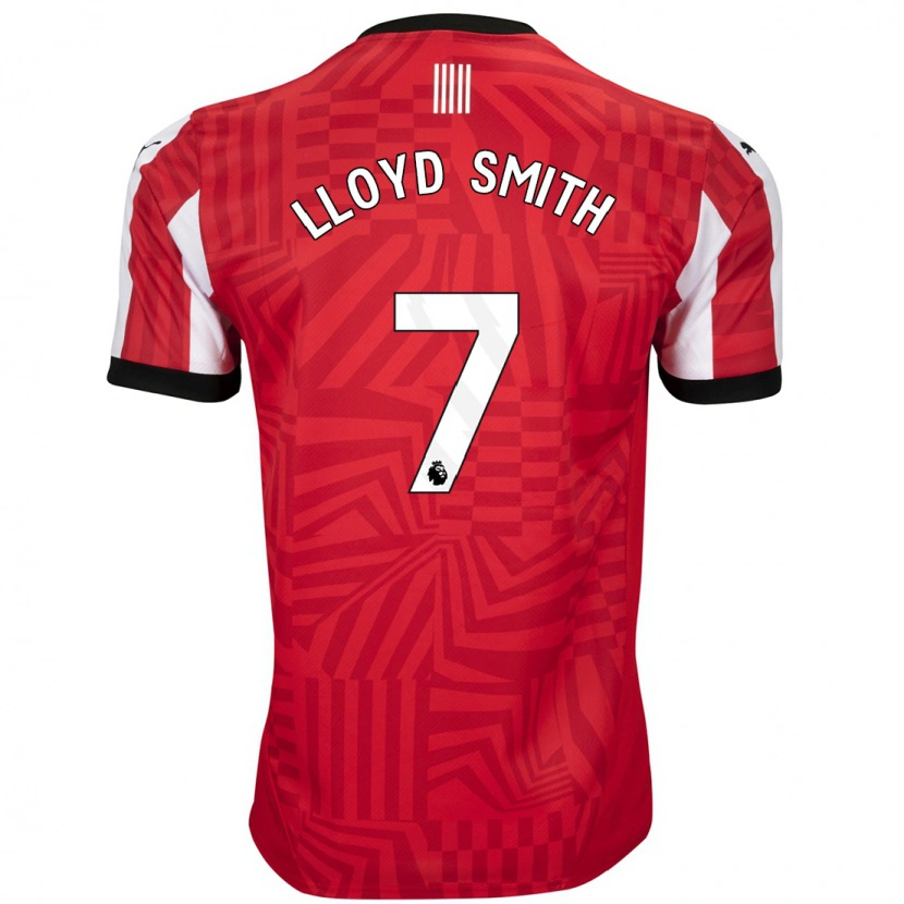 Danxen Niño Camiseta Lexi Lloyd-Smith #7 Rojo Blanco 1ª Equipación 2024/25 La Camisa