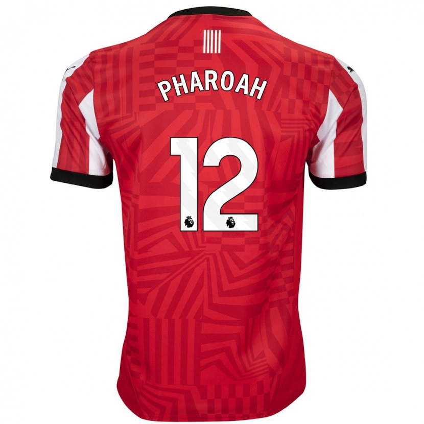 Danxen Niño Camiseta Sophia Pharoah #12 Rojo Blanco 1ª Equipación 2024/25 La Camisa