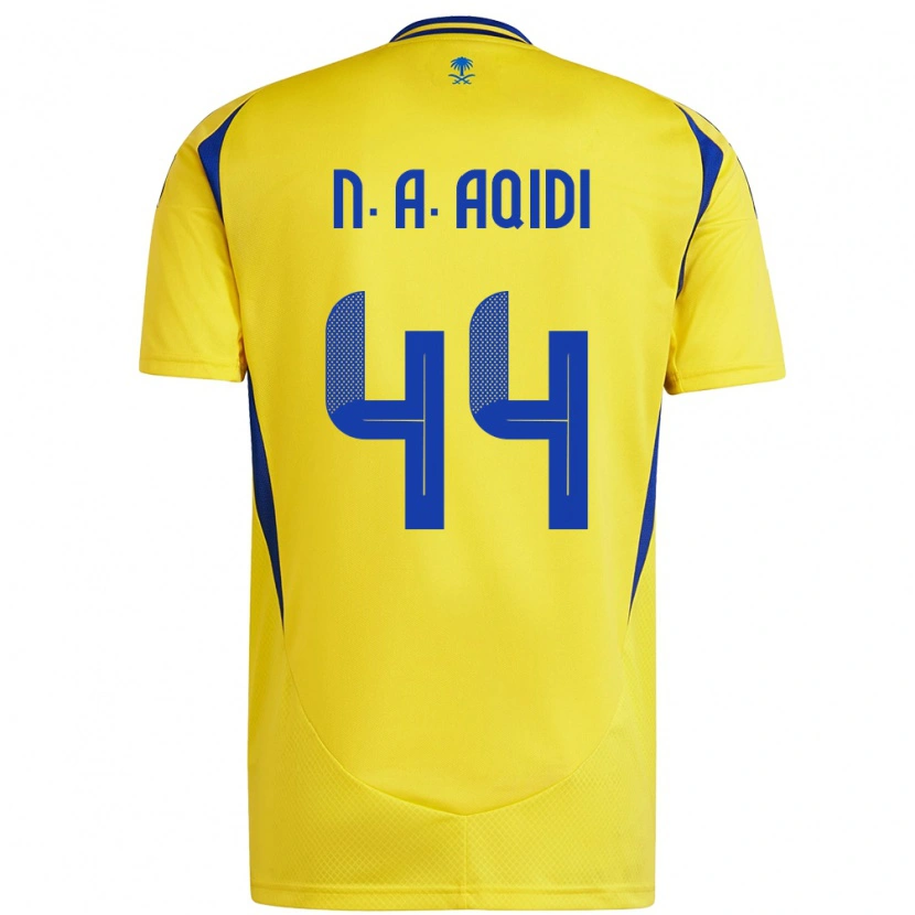 Danxen Niño Camiseta Nawaf Al-Aqidi #44 Amarillo Azul 1ª Equipación 2024/25 La Camisa