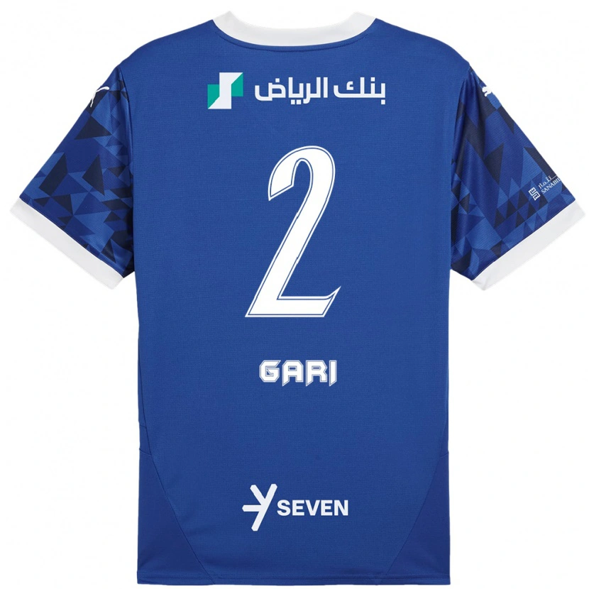 Danxen Niño Camiseta Fatimah Gari #2 Azul Oscuro Blanco 1ª Equipación 2024/25 La Camisa