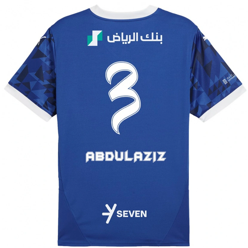 Danxen Niño Camiseta Al Jawhara Abdulaziz #3 Azul Oscuro Blanco 1ª Equipación 2024/25 La Camisa