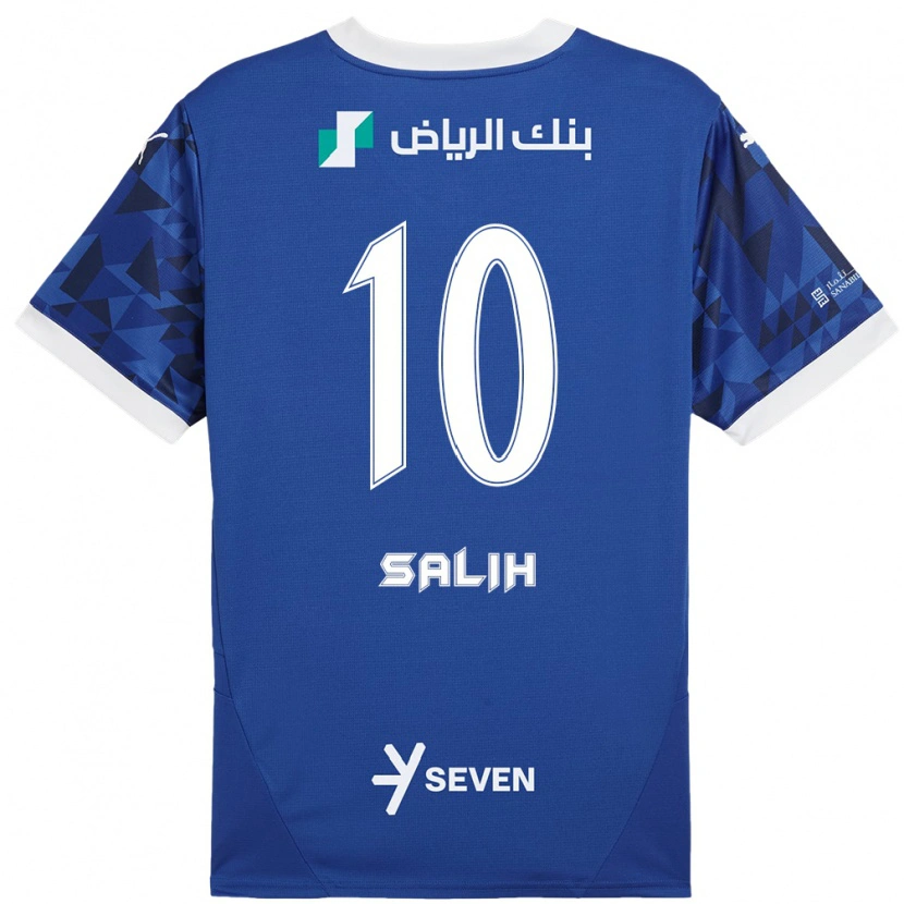 Danxen Niño Camiseta Zakia Salih #10 Azul Oscuro Blanco 1ª Equipación 2024/25 La Camisa