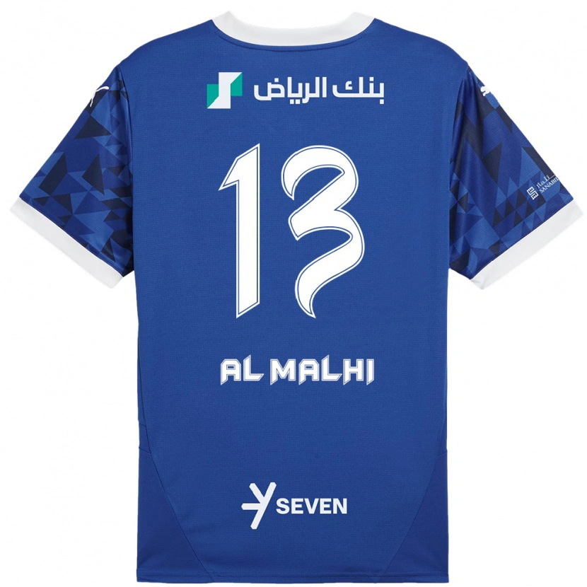 Danxen Niño Camiseta Al Muhra Al-Malhi #13 Azul Oscuro Blanco 1ª Equipación 2024/25 La Camisa