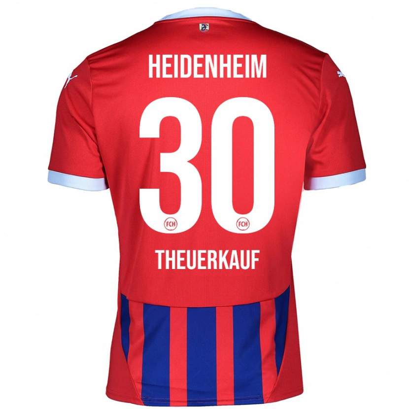 Danxen Niño Camiseta Norman Theuerkauf #30 Rojo Azul 1ª Equipación 2024/25 La Camisa