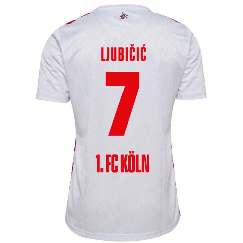 Danxen Niño Camiseta Dejan Ljubicic #7 Blanco Rojo 1ª Equipación 2024/25 La Camisa
