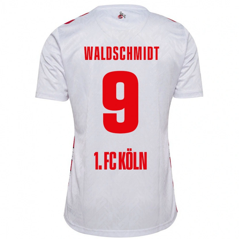 Danxen Niño Camiseta Luca Waldschmidt #9 Blanco Rojo 1ª Equipación 2024/25 La Camisa