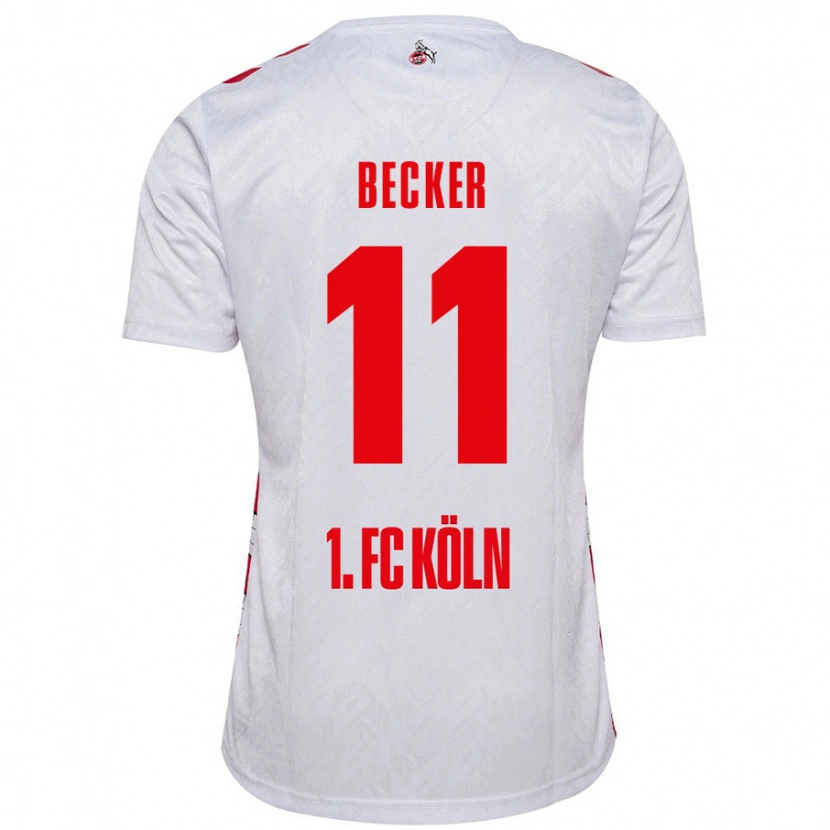 Danxen Niño Camiseta Marlon Becker #11 Blanco Rojo 1ª Equipación 2024/25 La Camisa