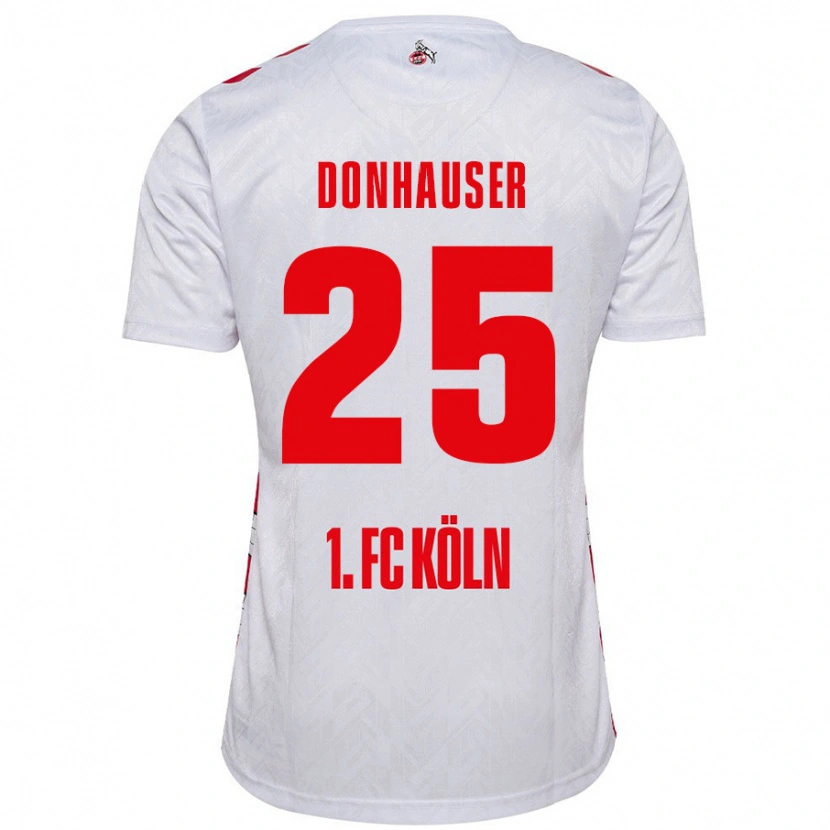 Danxen Niño Camiseta Laura Donhauser #25 Blanco Rojo 1ª Equipación 2024/25 La Camisa