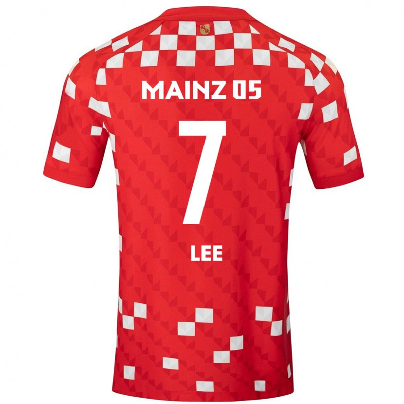 Danxen Niño Camiseta Jae-Sung Lee #7 Blanco Rojo 1ª Equipación 2024/25 La Camisa