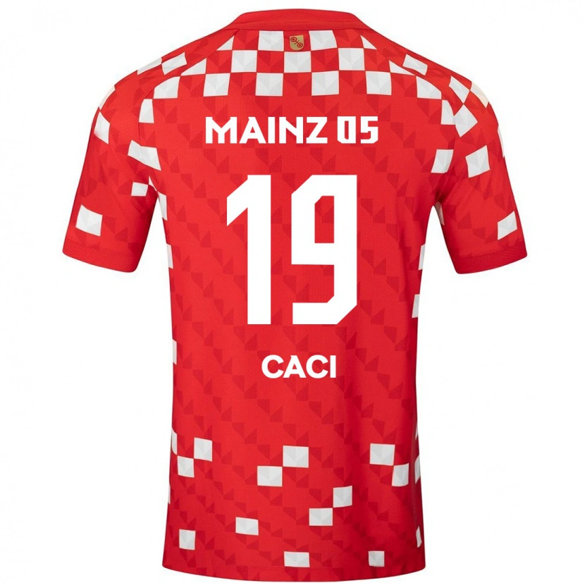 Danxen Niño Camiseta Anthony Caci #19 Blanco Rojo 1ª Equipación 2024/25 La Camisa