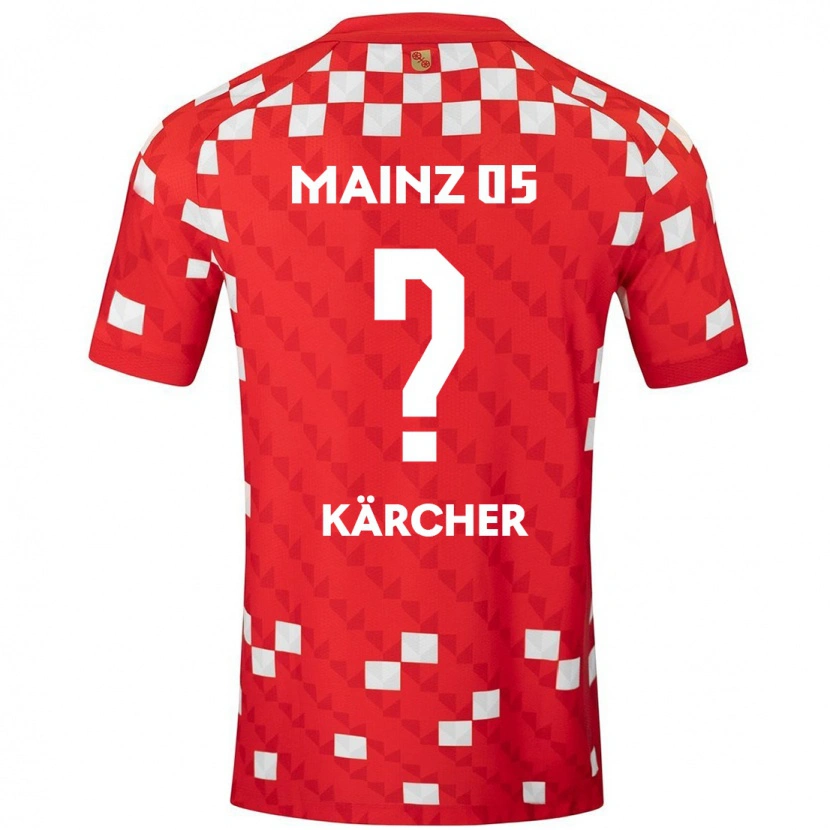 Danxen Niño Camiseta Bent Kärcher #0 Blanco Rojo 1ª Equipación 2024/25 La Camisa