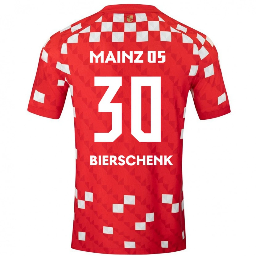 Danxen Niño Camiseta Lovis Bierschenk #30 Blanco Rojo 1ª Equipación 2024/25 La Camisa