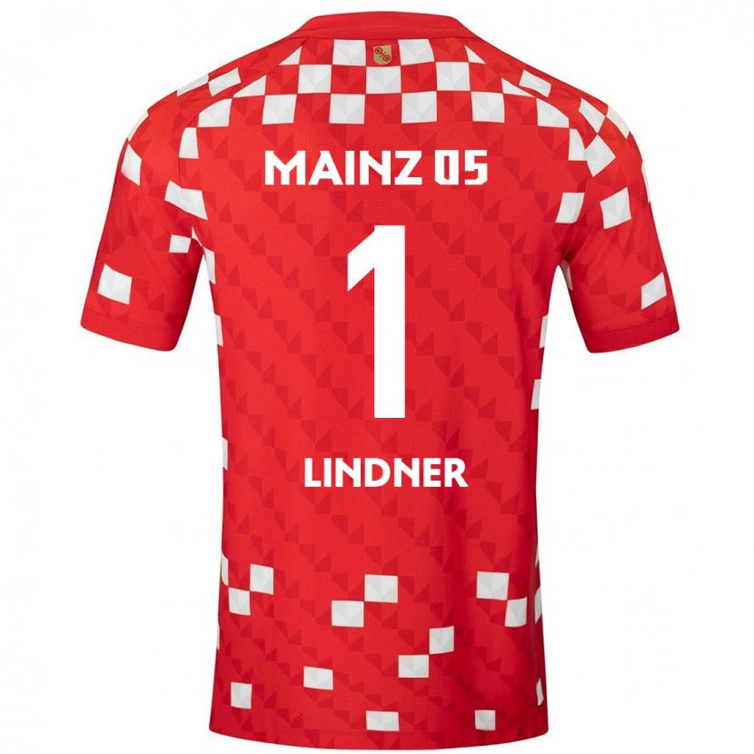 Danxen Niño Camiseta Sophie Lindner #1 Blanco Rojo 1ª Equipación 2024/25 La Camisa