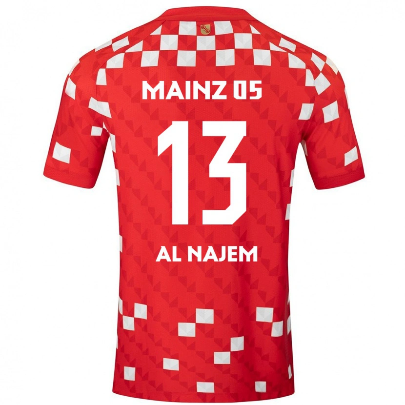 Danxen Niño Camiseta Salma Al Najem #13 Blanco Rojo 1ª Equipación 2024/25 La Camisa