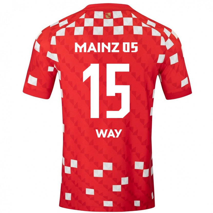 Danxen Niño Camiseta Cecilia Way #15 Blanco Rojo 1ª Equipación 2024/25 La Camisa