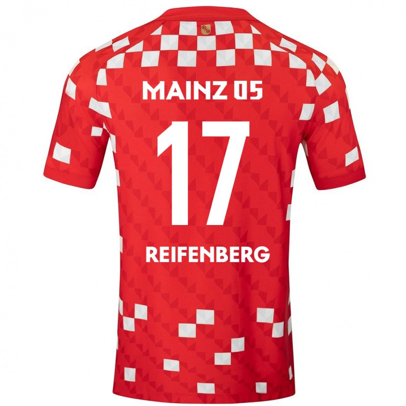 Danxen Niño Camiseta Michelle Reifenberg #17 Blanco Rojo 1ª Equipación 2024/25 La Camisa