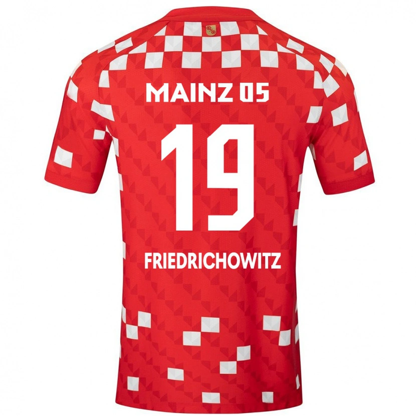 Danxen Niño Camiseta Anna Friedrichowitz #19 Blanco Rojo 1ª Equipación 2024/25 La Camisa