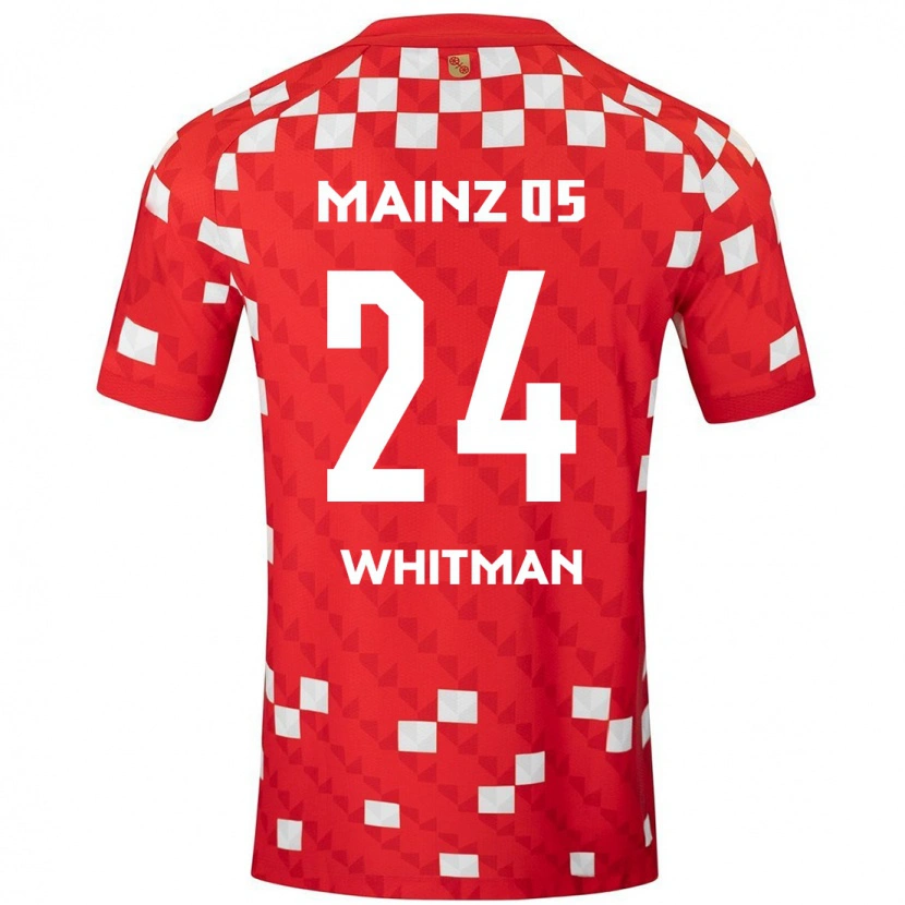 Danxen Niño Camiseta Katherine Whitman #24 Blanco Rojo 1ª Equipación 2024/25 La Camisa