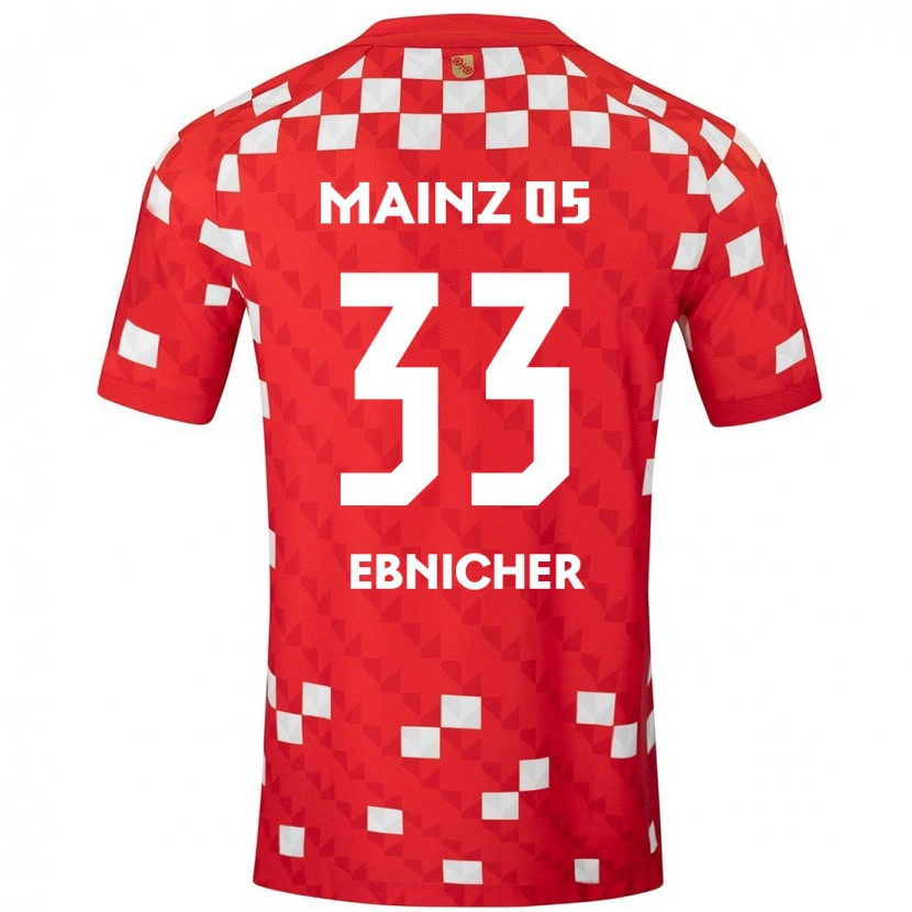 Danxen Niño Camiseta Sabine Ebnicher #33 Blanco Rojo 1ª Equipación 2024/25 La Camisa