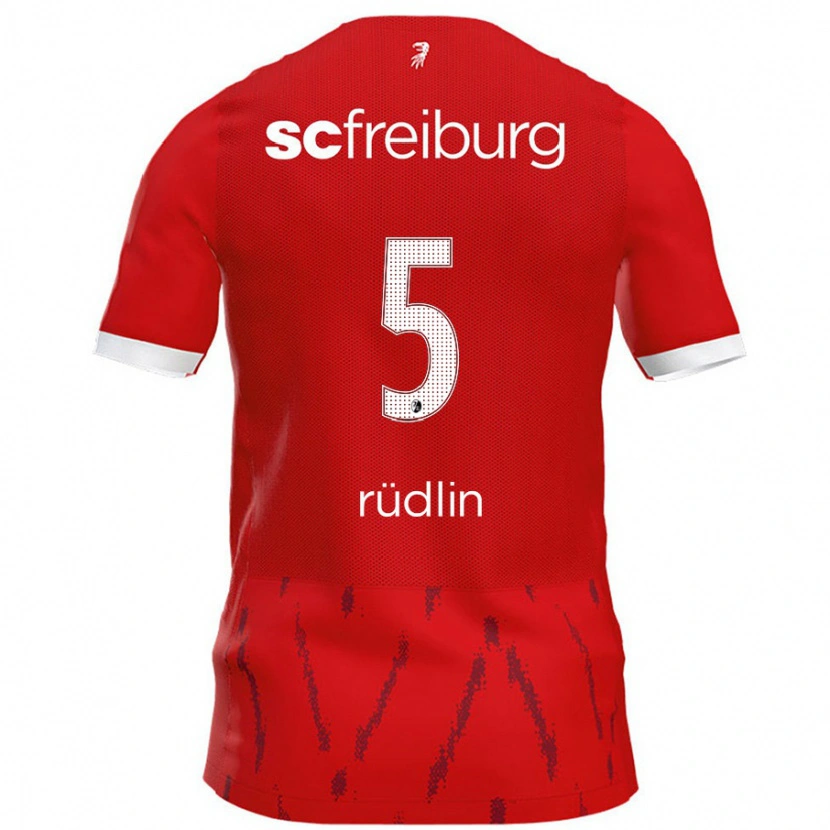 Danxen Niño Camiseta Fabian Rüdlin #5 Rojo 1ª Equipación 2024/25 La Camisa