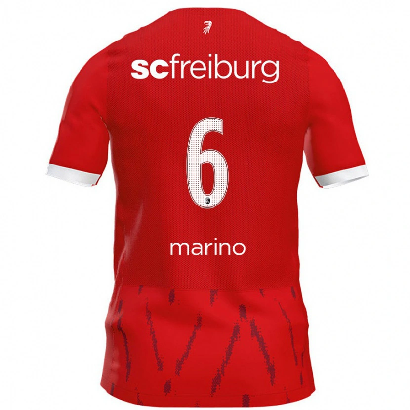 Danxen Niño Camiseta Luca Marino #6 Rojo 1ª Equipación 2024/25 La Camisa