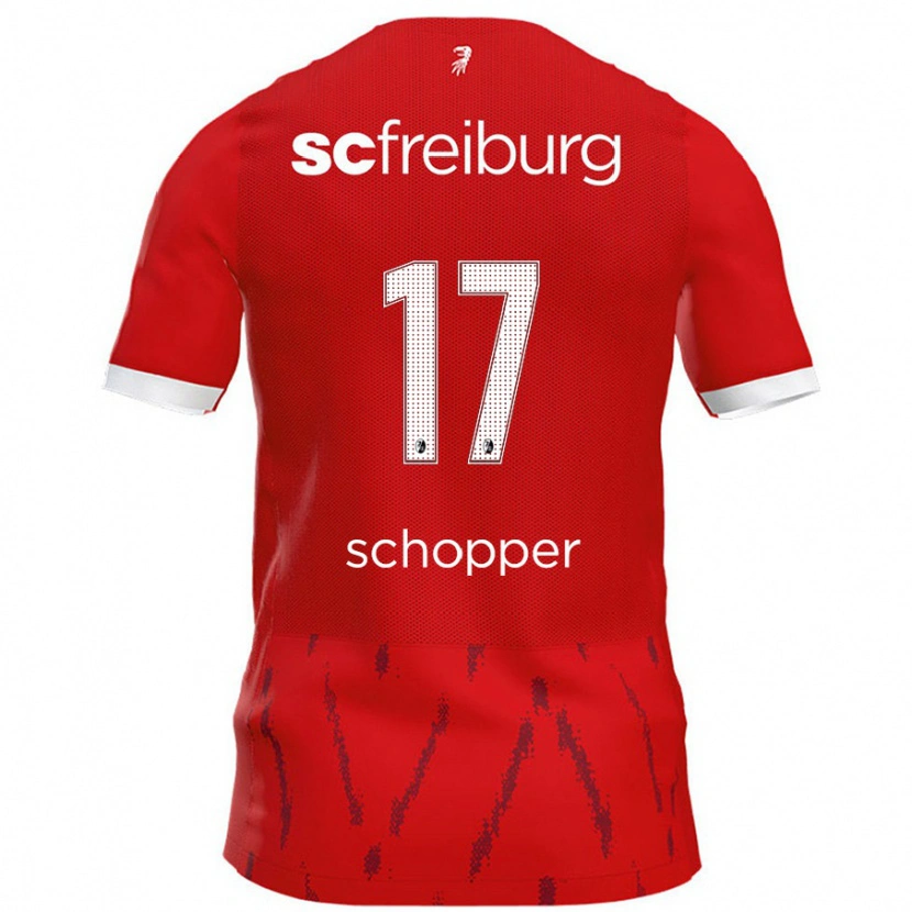 Danxen Niño Camiseta David Schopper #17 Rojo 1ª Equipación 2024/25 La Camisa