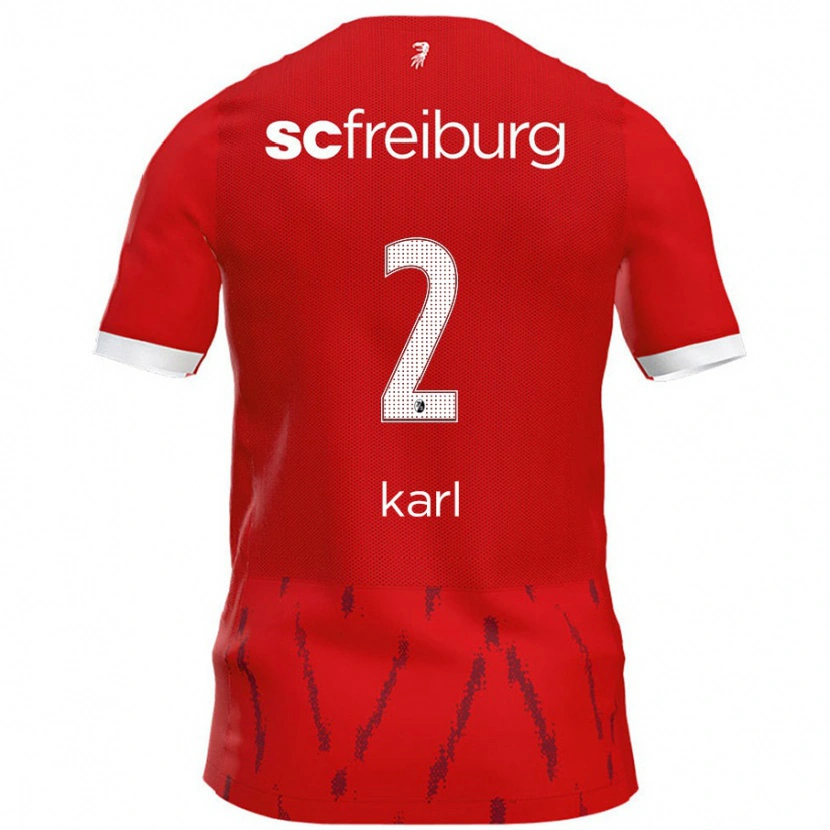 Danxen Niño Camiseta Lisa Karl #2 Rojo 1ª Equipación 2024/25 La Camisa