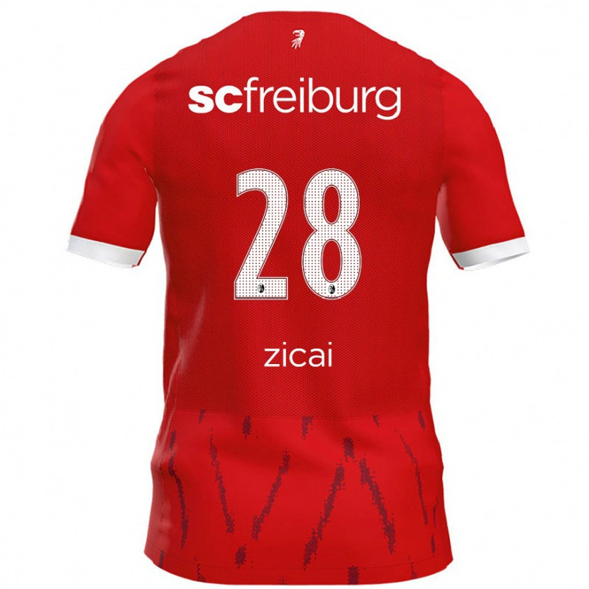 Danxen Niño Camiseta Cora Zicai #28 Rojo 1ª Equipación 2024/25 La Camisa