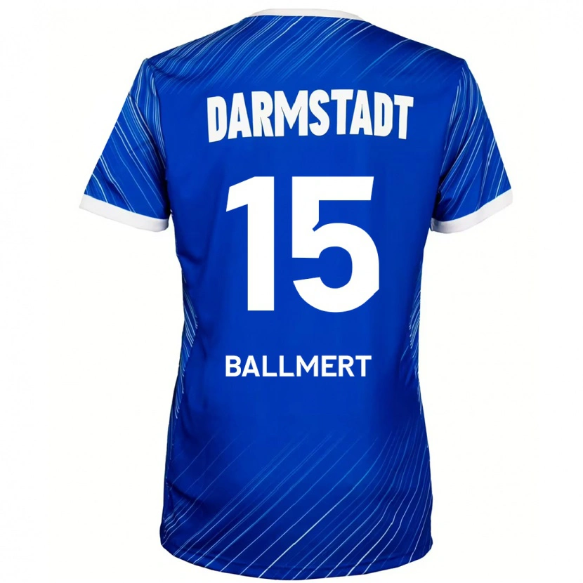 Danxen Niño Camiseta Markus Ballmert #15 Azul Blanco 1ª Equipación 2024/25 La Camisa